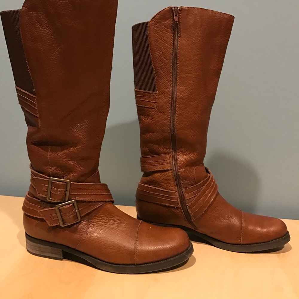 Miz Mooz 9.5 brown Leather Knee High boots